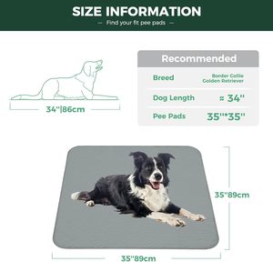 Protège-matelas absorbant 4 couches pour animaux de compagnie, lavable et imperméable, pour l'incontinence des enfants et des animaux - Product Image 3