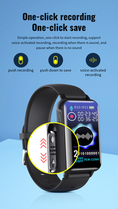 นาฬิกาบันทึกเสียงดิจิตอลอเนกประสงค์ พร้อมระบบลดเสียงรบกวน HD เครื่องเล่น MP3 บันทึกเสียงด้วยเสียงพูด สายรัดข้อมืออัจฉริยะ - Product Image 4