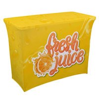 Nappe rectangulaire, impression par sublimation CMYK, nappe en polyester sur mesure pour présentation de séminaire