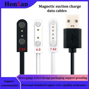 Smart Watch Ladekabel 2 Pin 4 Pin tragbares magnetisches Ladegerät mit USB-Ladekabel Kabel für Fitness uhren für Entsafter Cup - Product Image 2