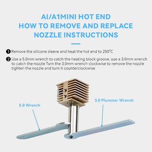 Colido bambu phòng thí nghiệm A1/A1 Mini hotend Kit 0.4mm vòi phun Brass mới được nâng cấp tốc độ cao phiên bản 3D máy in - Product Image 6