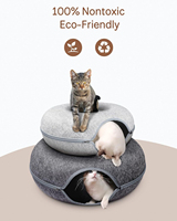 Boîte de rangement en feutre pour chats, maison multi-chats d'intérieur avec griffoir, organisateur, logo personnalisé, fabricant OEM ODM