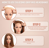 Usine Directe Silicone Grip Perruque Bande Réglable Silicone Perruque Bandeau