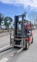 Chariot élévateur contrepoids électrique 3 tonnes 4 roues, hauteur de levage élevée, pour entrepôt, avec batterie lithium/plomb-acide