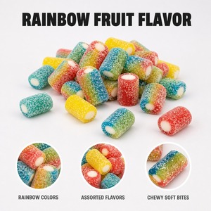 Bonbons Gélifiés <span class=keywords><strong>Premium</strong></span> Fourrés au Goût Aigre 50g, Forme Mini Crayon, Saveur Fruits Arc-en-ciel, Juteux, Moelleux, Vente en Gros - Product Image 3