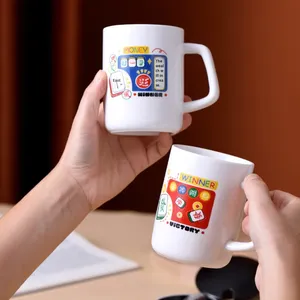 แก้วน้ำเซรามิกสไตล์ฮ่องกงแบบโบราณพร้อมฝาปิดและช้อน ใช้กับเครื่องล้างจานได้ ดีไซน์ทันสมัย เหมาะสำหรับกาแฟ นม สำนักงาน - Product Image 2