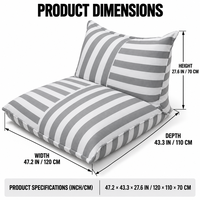 Fauteuil de relaxation géant pour l'extérieur, emballé sous vide, pour piscine, patio, jardin, terrasse, balcon, maison