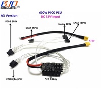 Modul Catu Daya ATX PICO PSU Output 600W DC 12V Input XT60 CPU PCIe 8PIN Molex SATA untuk Casing Komputer Mini PC Kartu Grafis