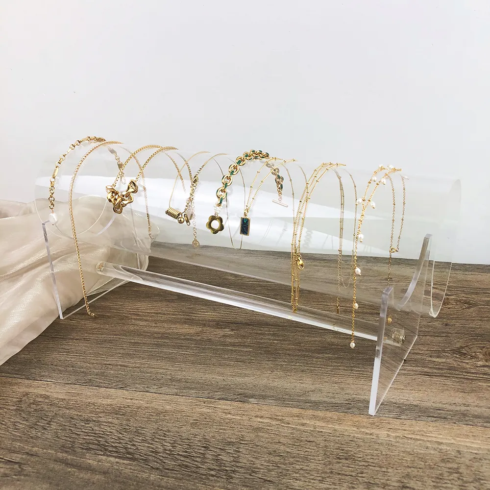 Wholesale Clear Acrylic Hair Hoop Organizer Holder Clear Acrylic HeadBand Display rack