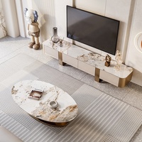 Table basse italienne haut de gamme de luxe moderne et minimaliste, combinaison de meuble TV pour meubles de salon