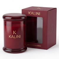Vases à bougies vides personnalisables en gros avec logo, emballage de décoration de mariage, coupelles à bougies rondes en verre avec boîte