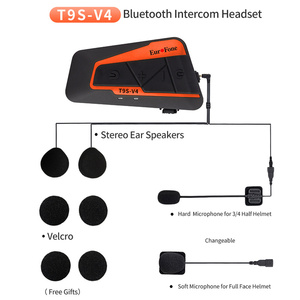 Nouvel intercomunicador ABS pour moto, casque étanche IP67, intercom moto 4 voies avec radio FM et prise <span class=keywords><strong>en</strong></span> charge <span class=keywords><strong>Siri</strong></span> - Product Image 6