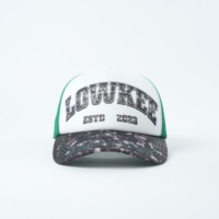 Nouveau style Casquette Trucker en mousse 5 panneaux réglable avec logo imprimé personnalisé et maille DTM de haute qualité