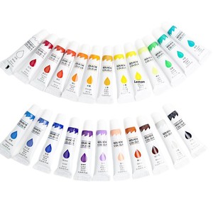 Peinture <span class=keywords><strong>Gouache</strong></span> 24 Couleurs – Lot de 6 ml chacune en Tubes Aluminium-Plastique – Non Toxique – Idéal pour l'Art sur Papier/Verre pour Étudiants - Product Image 5