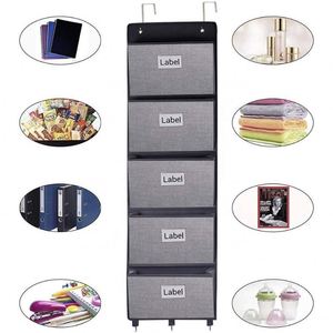 Over the Door Organizer <b>Wall</b> Closet Hanging Organizer Metal Hooks Foldable Hanging <b>Shelves</b> - Product Image 3