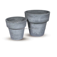 Pots en ciment faits à la main, jardinières rondes pour balcon, pour arbustes, arbres, décoration paysagère extérieure