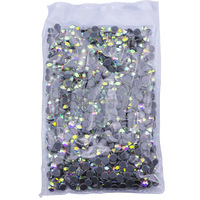 Strass en verre cristal Selina blanc AB à fixation à chaud, écologiques, 12 facettes, pour vêtements de danse, fabrication de bijoux, coques de téléphone, décoration de mariage