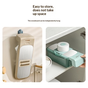 Hachoir à légumes multifonctionnel avec panier de drainage et protection de sécurité, mandoline pour la préparation culinaire - Product Image 4