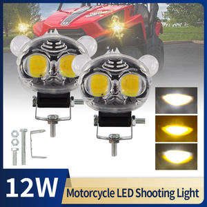 Nouveauté : Phares antibrouillard LED avant pour moto 12V-80V, faisceau haut/bas, 2 lentilles, température de couleur 6000K, matériau aluminium - Product Image 3