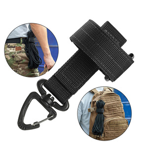 Tactical Nylon Webbing Clip With Carabiner Hook For Outdoor Gear Storage Backpack Belt Mounting Accessory - Product Image 1