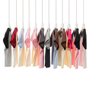 T-shirt décontracté d'été pour femme, coupe ajustée, style rétro, en coton et élasthanne, couleur contrastée, manches raglan courtes, 230 g, nouvelle collection 2026 - Product Image 4