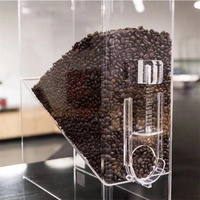 Distributeur de café en grains et de bonbons en acrylique haute transparence pour usage commercial, montage facile, design moderne autoportant