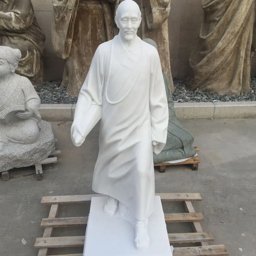 Chinese Cast Stone Figure Statue Marble Material Standing Sculpture