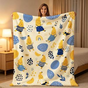 Manta de Franela con Dibujos Animados de Perros, Manta para Siesta, Reversible, Cálida y Acogedora para Cama, Sofá, Sillón, Impresión Personalizada, Venta al Por Mayor - Product Image 4