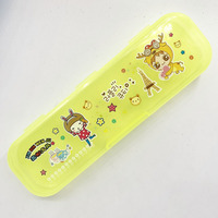 Estuche de Lápices Transparente Personalizado con Dibujos Animados, Multicolor, para Estudiantes de Primaria y Secundaria