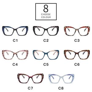 Wholesale 2024 Vintage Colorful Leopard Cat Eye Women TR90 Glasses Anti-Blue Light Optical <b>Eyeglasses</b> <b>Frames</b> - Product Image 5