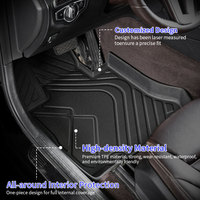 Tapis de sol de voiture 3D en TPE pour Toyota Hilux Vigo 2005-2014, pick-up, sur mesure, imperméables, toutes saisons