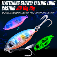 Nouveauté FJORD Micro-leurres 10g 15g 20g 40g Leurre métallique avec hameçons Slow Jigs pour rivière, lac et ruisseau