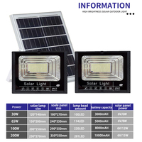 Panel Solar con 2 Luces de 100W 200W 300W, Lámpara Solar LED de 6V/10W con Panel Solar de Poli-Silicio, Montaje en Pared, Cuerpo de Lámpara de ABS