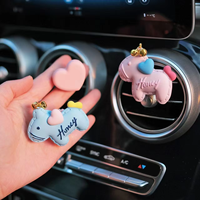 Diffuseur d'air pour voiture en gypse en forme de cloche, motif lettre miel, clip aromatique en plâtre, accessoire de décoration intérieure de voiture mignon pour couple