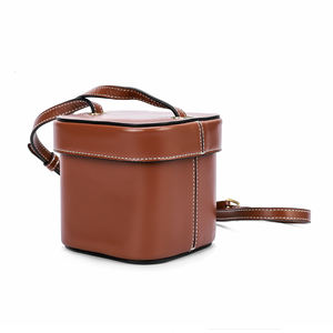 Bolsos de Mano de Cuero Genuino de Lujo, Bolsos de Hombro, Bolsos Tipo Cubo, Bolsos de Mujer - Product Image 2