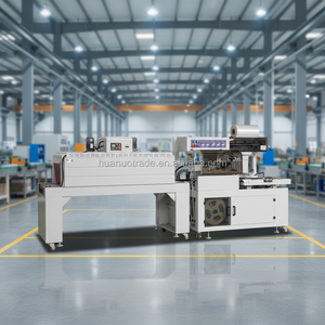 Machine industrielle automatique de thermoformage, scelleuse en L et tunnel de rétraction pour l'emballage de cartons en plastique de qualité alimentaire - Product Image 1
