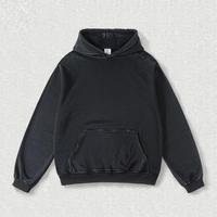 Logo personnalisé de haute qualité polaire poche kangourou 430gsm 100% coton pull pull Vintage lavé à la mode rue ensemble à capuche