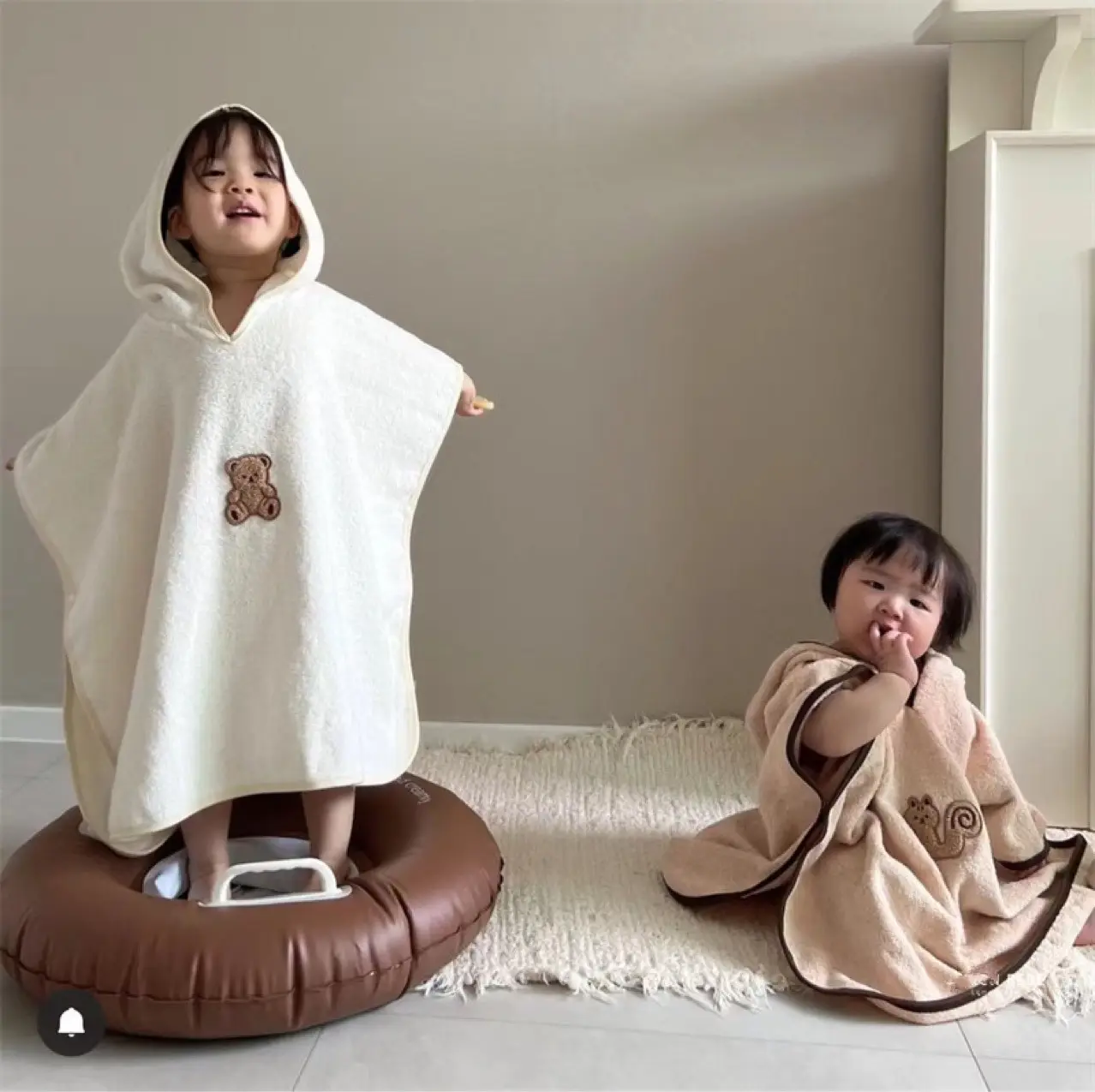 Банное полотенце для новорожденных, супермягкий абсорбирующий детский халат с капюшоном