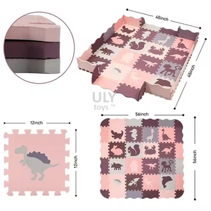 Casse-tête en <span class=keywords><strong>mousse</strong></span> EVA en forme d'animal pour bébé <span class=keywords><strong>Tapis</strong></span> de sol intérieur avec clôture Jouet éducatif pour ramper <span class=keywords><strong>Tapis</strong></span> de jeu activité pique-nique - Product Image 4