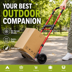 Foldable Aluminum Alloy 2-Wheel <b>Hand</b> <b>Cart</b> Trolley with Portable Design for Industrial Use and Material Handling - Product Image 5
