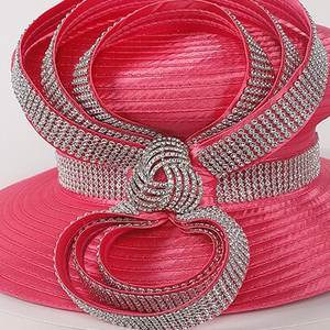 قبعات الكنيسة قسط حفلة فاسكيتر كنتاكي ديربي قبعات مأدبة قماش الساتان قبعات حجر الراين للنساء الزفاف - Product Image 5