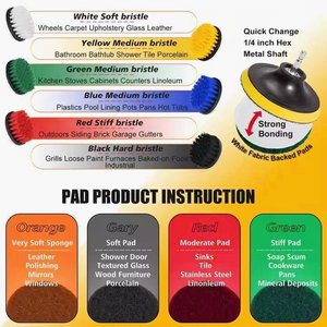 Kit de 45 brosses de nettoyage électriques portatives en plastique pour cuisine et salle de bain - Product Image 4