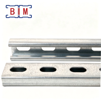 Profilés en C perforés 41x21 sans paillettes, à haute teneur en zinc, conformes à la norme ASTM, longueur personnalisée, supports solaires légers avec service de découpe