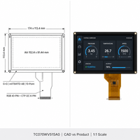 Module d'écran tactile capacitif LCD 7,0 pouces 800x480 WVGA RGB 40 broches 10 points G+G étanche Interface I2C pour affichage industriel