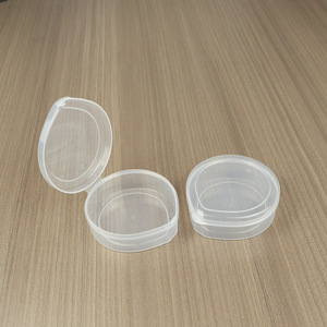 Heart-Shaped Powder Puff <b>Box</b> 8cm Transparent Covered <b>Makeup</b> Organizer Desktop Storage Eco-Friendly - Product Image 3