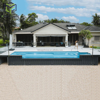 Piscine en conteneur maritime de 40 pieds avec jacuzzi intégré, piscine hors sol préfabriquée avec système de filtration