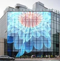 Película de pantalla LED para interiores/exteriores de alta transparencia, pared de pantalla de vidrio Flexible para centros comerciales, tiendas, estirables para facilitar