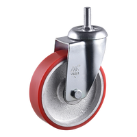 VIMA Industrial 3 4 5 pouces roulette fixe PU roulette en fer pour chariot chariot établi conteneur roulette à usage moyen