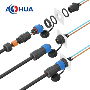 Led Hộp nối nữ bảng điều khiển gắn kết nối dây điện 2 3 4 2 + 3P Hàn/Vít Sửa Chữa Loại tự khóa kết nối M15 - Product Image 5