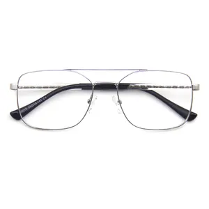 Customized Spectacle men new model glasses prescription with bling eyewear Round Metal Optical Frame